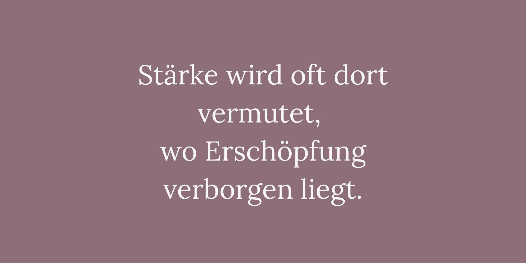“Du schaffst das. Du bist so stark!”